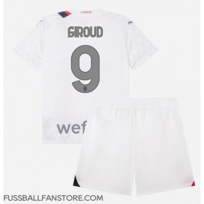 AC Milan Olivier Giroud #9 Replik Auswärtstrikot Kinder 2023-24 Kurzarm (+ Kurze Hosen)